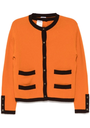 CHANEL Pre-Owned 1996 ensemble cardigan short-sleeve top - Orange