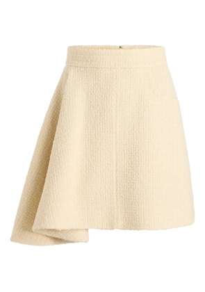 Patou asymmetric tweed skirt - Neutrals