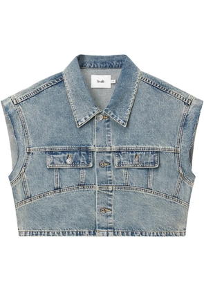 b+ab short-sleeve denim jacket - Blue