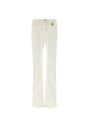 Elisabetta Franchi belt-loop padlock-detail trousers - White