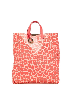 Fendi Pre-Owned 2010-2025 Leopard Print Canvas Shopper tote bag - Red