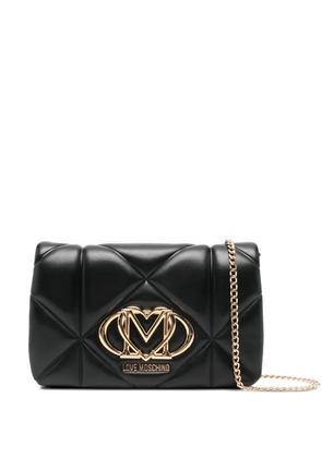 Love Moschino quilted chain cross body bag - Black