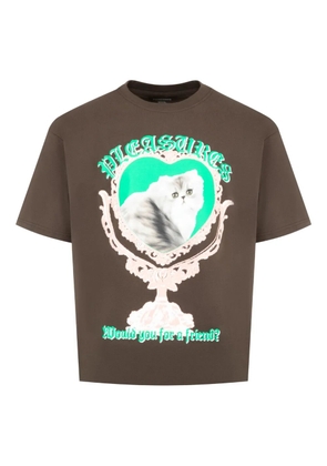 Pleasures mirror graphic T-shirt - Brown