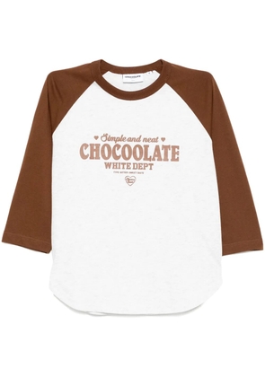 CHOCOOLATE logo-print T-shirt - Brown