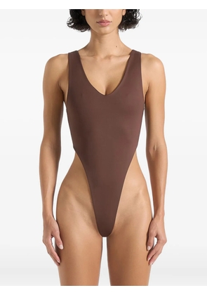 Manière De Voir Noa V-Neck bodysuit - Brown