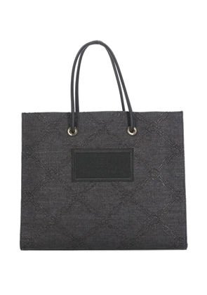 Elisabetta Franchi logo-patch tote bag - Grey