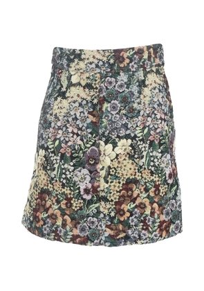 SANDRO floral-print mini skirt - Green