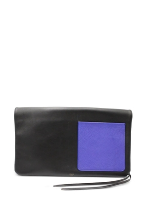 Celine Pre-Owned folded leather clutch bag - Black
