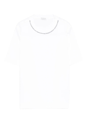Brunello Cucinelli embellished T-shirt - White