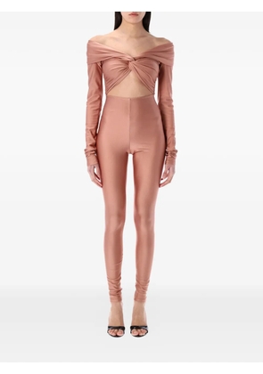 THE ANDAMANE Kendall off-shoulder jumpsuit - Pink