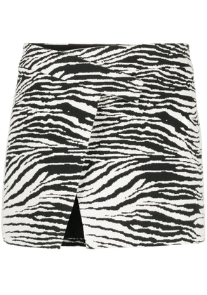 The Attico Clow zebra-print miniskirt - White