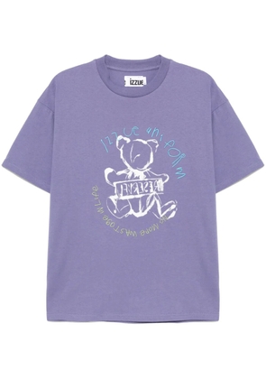 izzue graphic-print t-shirt - Purple