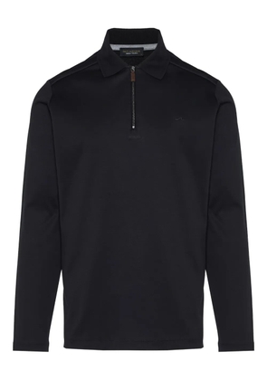Paul & Shark long-sleeve zip polo shirt - Black
