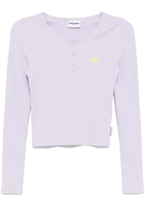 CHOCOOLATE logo-patch top - Purple