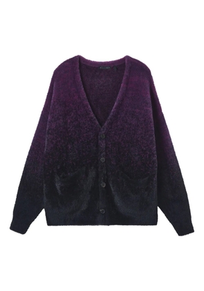 FIVE CM ombré V-neck cardigan - Purple