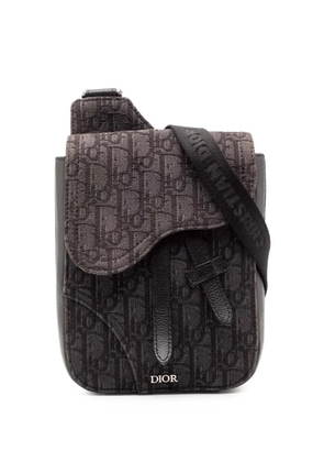 Christian Dior Pre-Owned 2020 Oblique Canvas Saddle Pouch crossbody bag - Brown