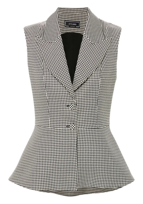 STYLAND houndstooth waistcoat - Black