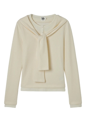 b+ab tie detail top - Neutrals