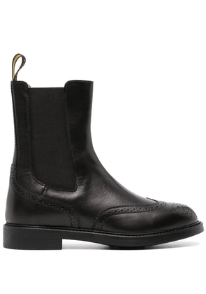 Doucal's perforated leather Chelsea boots - Black