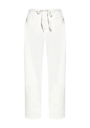 rag & bone embroidery drawstring trousers - White