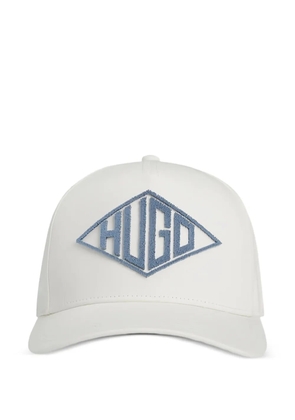 HUGO logo-plaque marsel-geo cap - White