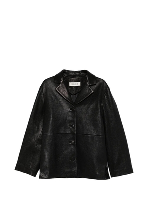 Róhe single-breasted grained-leather jacket - Black