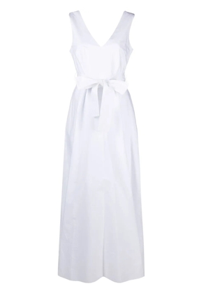 P.A.R.O.S.H. V-neck flared maxi dress - White