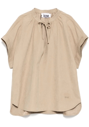 izzue V-neck blouse - Neutrals