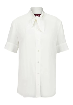 Gucci tie-fastening silk shirt - White