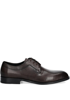 BOSS leather derby shoes - Brown