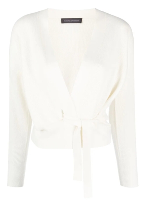 Lorena Antoniazzi tied-waist cashmere cardigan - White