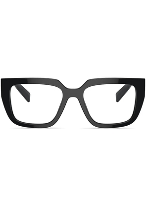 Prada Eyewear logo-lettering square glasses - Black