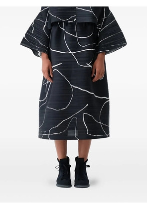 Pleats Please Issey Miyake Pause pleated midi skirt - Black