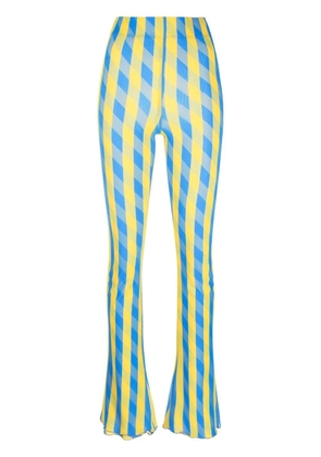 Sunnei stripe checked slim-fit trousers - Blue