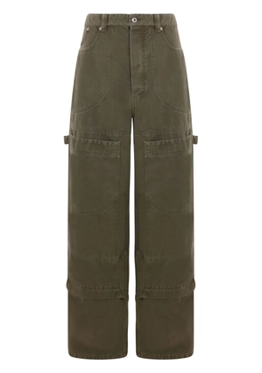 Off-White wide-leg cargo jeans - Green