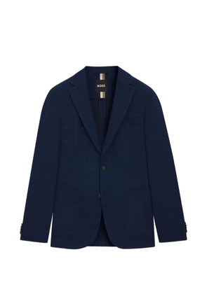 BOSS checked suit jacket - Blue