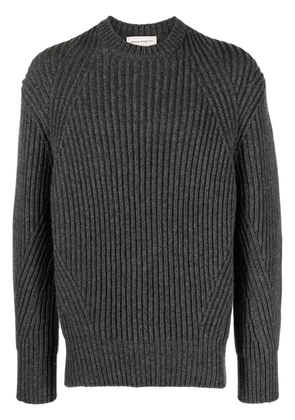 Alexander McQueen ribbed-knit wool jumper - Grey