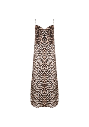 La Prestic Ouiston Petula leopard V-neck dress - Brown