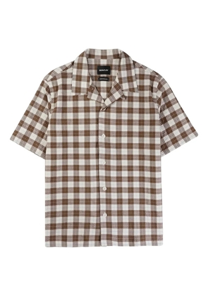 Howlin' checked short-sleeve shirt - Brown