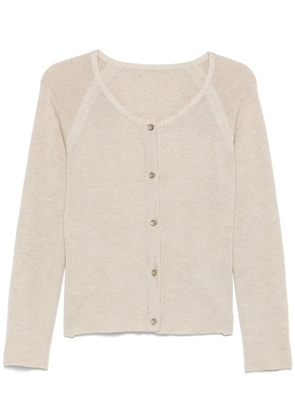 CHANEL Pre-Owned 2010s round-neck cardigan - Neutrals