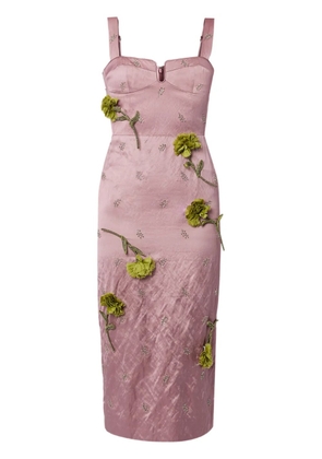 ERDEM bustier-neckline cocktail dress - Pink