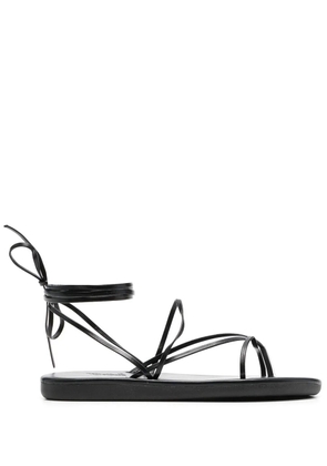 Ancient Greek Sandals leather ankle-tie sandals - Black