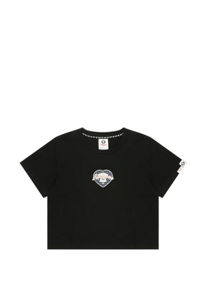 AAPE BY *A BATHING APE® heart-print T-shirt - Black