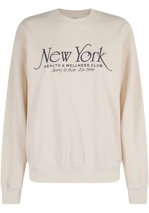 Sporty & Rich printed cotton sweatshirt - Neutrals