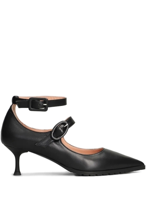 Fratelli Russo leather heeled pumps - Black