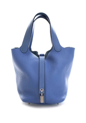 Hermès Pre-Owned 2015 Clemence and Swift Picotin Lock 18 handbag - Blue