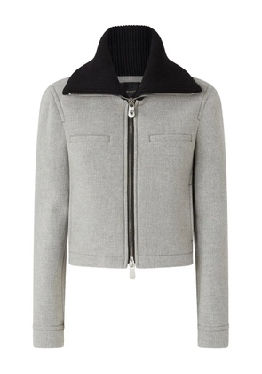 PINKO ribbed-collar jacket - Grey