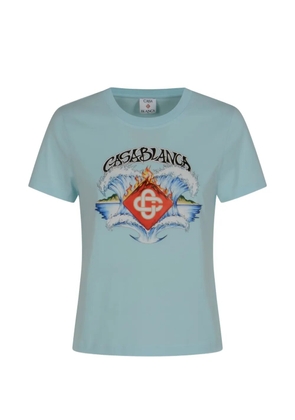 Casablanca printed short-sleeve T-shirt - Blue