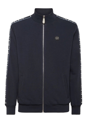 Philipp Plein zip-up cotton sweatshirt - Blue