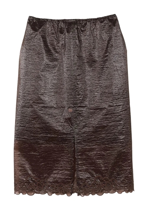 Cecilie Bahnsen floral-trim briaskirt skirt - Brown